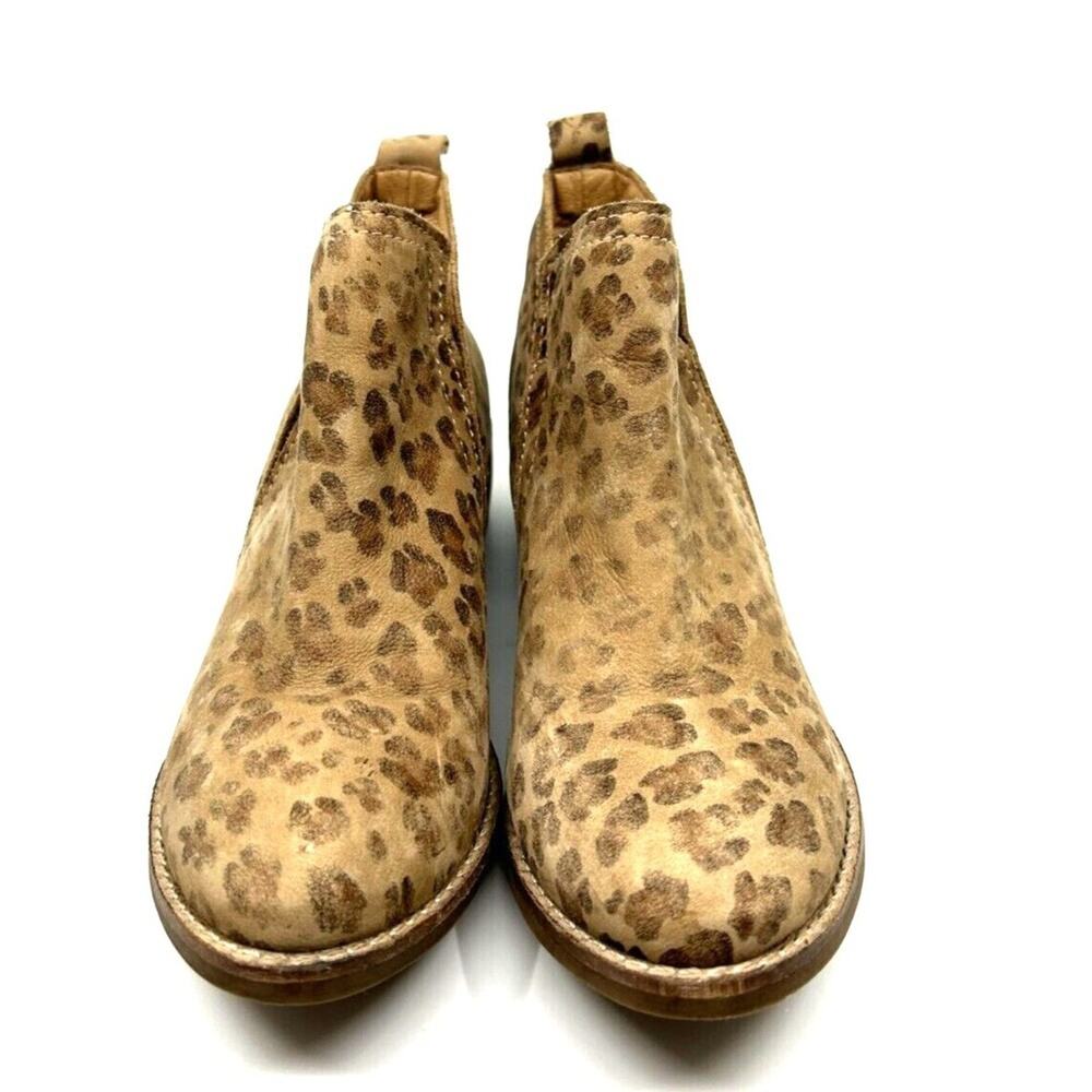Matisse Booties Women's Wilder Leopard Print Leather Ankle Size 6M